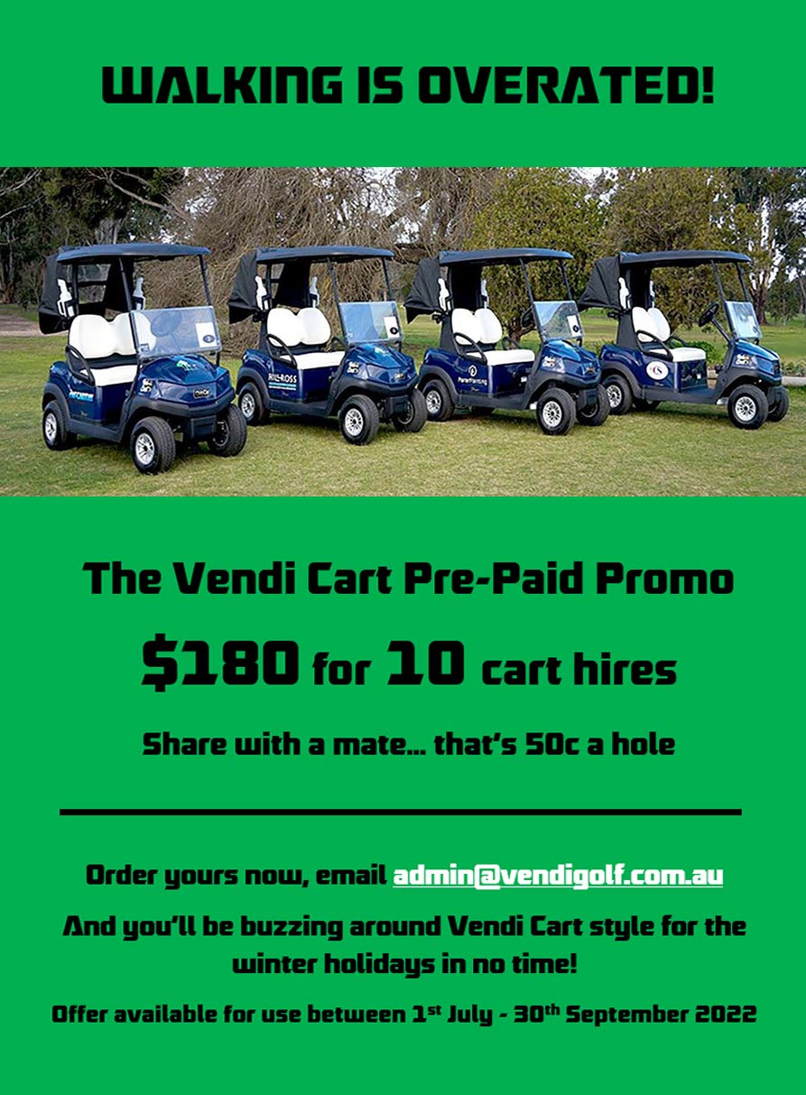 Golf Cart Hire Promotion